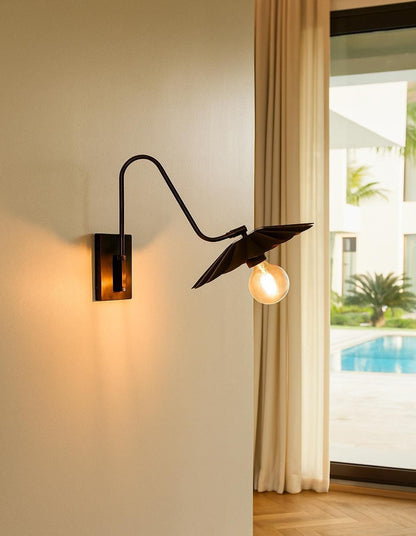 Vintage-Inspired Brass Wall Sconce | Handmade Adjustable Scalloped Wall Lamp