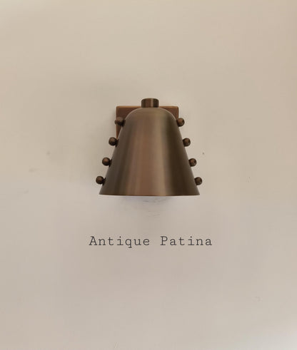 Polished Chrome Cone Wall Sconce – Mid-Century Rivet Design - optimized image