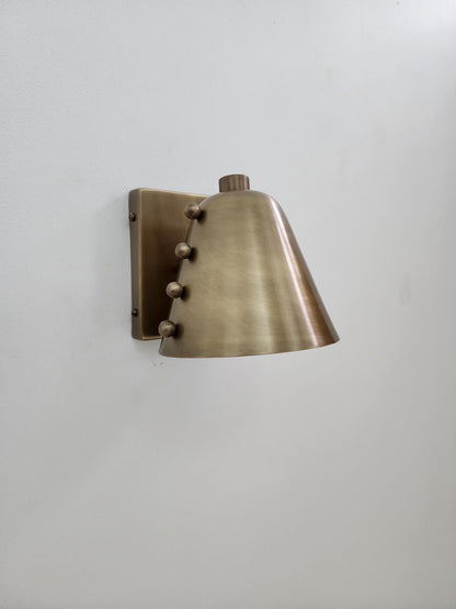 Solid Brass Cone Wall Fixture | Frost Lights