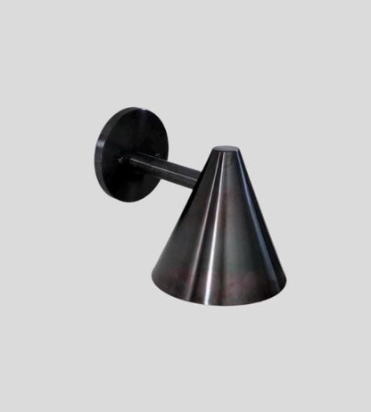 Handmade Modern Brass Cone Wall Lamp | Frost Lights