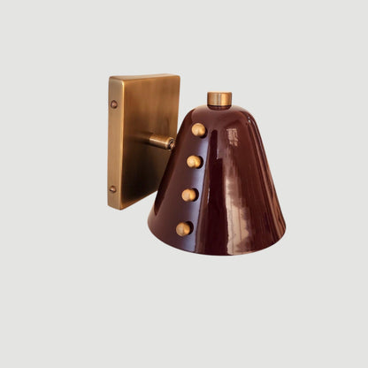 Solid Brass Cone Wall Sconce Pair with Sculptural Design | Frost Lights