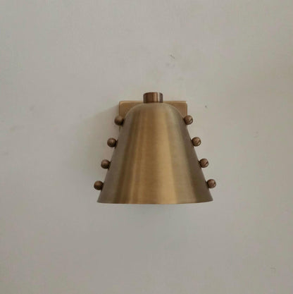 Minimalist Brass Cone Wall Light with Sculptural Shade | Frost Lights