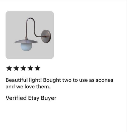 Brass Swan Neck Wall Lamp For Bedroom | Frost Lights
