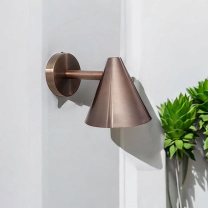Handmade Cone Wall Sconce with Blackened Finish | Frost Lights
