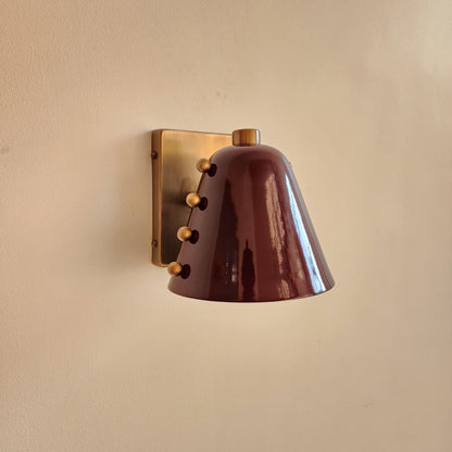 Mid Century Modern Brass Cone Wall Sconce Pair | Frost Lights