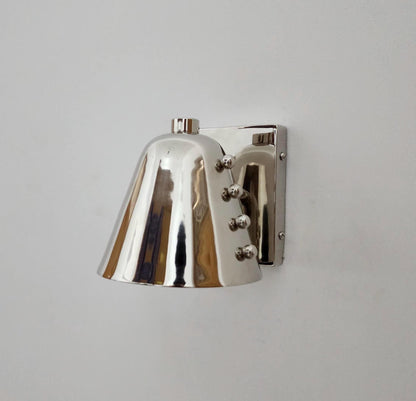 Polished Chrome Cone Wall Sconce With Rivet Design | Frost Lights