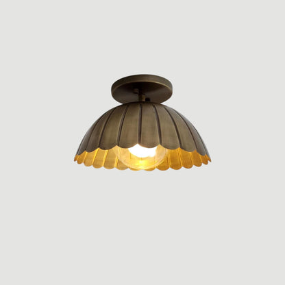 Elegant Brass Floral Ceiling Lighting | Frost Lights