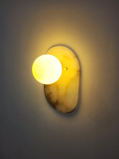 Custom Brass Wall Lamp With Marble Plate | Frost Lights