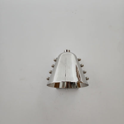 Polished Chrome Cone Wall Sconce – Mid-Century Rivet Design - optimized image