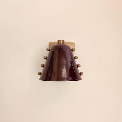 Handcrafted Brass Cone Wall Sconce With Rivet Details | Frost Lights