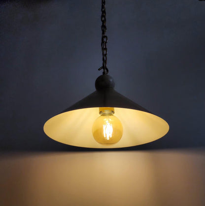 Handmade Brass Ceiling Light With Alabaster Accent | Frost Lights
