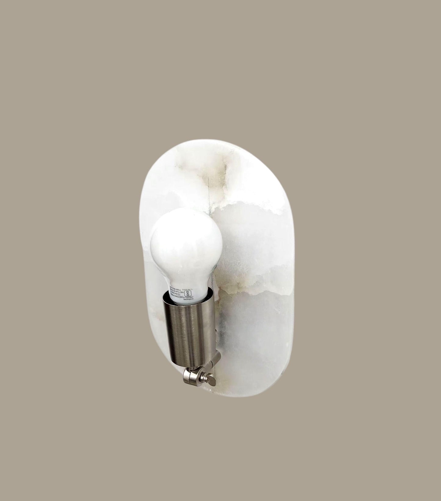 Custom Order: Brass Wall Lamp with Marble Plate– Sputnik Design