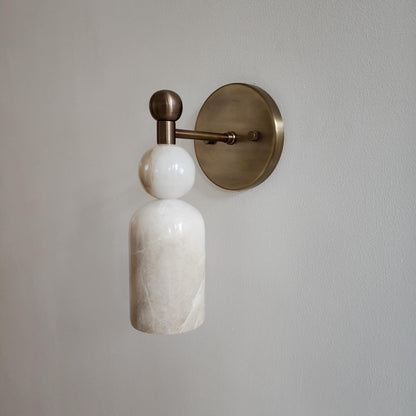 Genuine Marble Wall Sconce for Living Room | Frost Lights