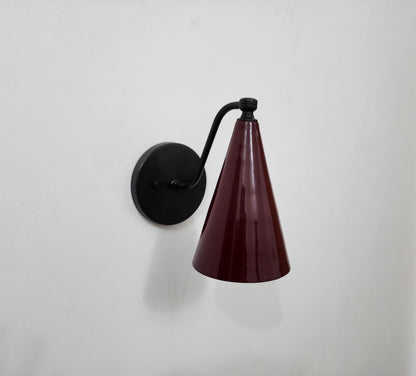 Handmade Brass Wall Sconce – Wine Cone Shade Minimalist Wall Light - optimized image