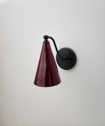 Handmade Brass Wall Sconce – Wine Cone Shade Minimalist Wall Light - optimized image