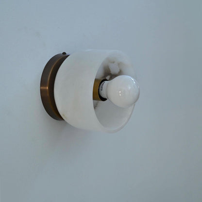 Artisan Alabaster Brass Wall Lamp | Frost Lights