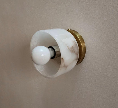 Artisan Alabaster Brass Wall Lamp | Frost Lights