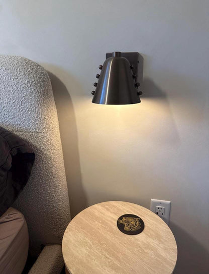 Contemporary Mid Century Brass Wall Lamp | Frost Lights