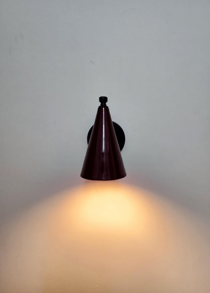 Handmade Brass Wall Sconce – Wine Cone Shade Minimalist Wall Light - optimized image