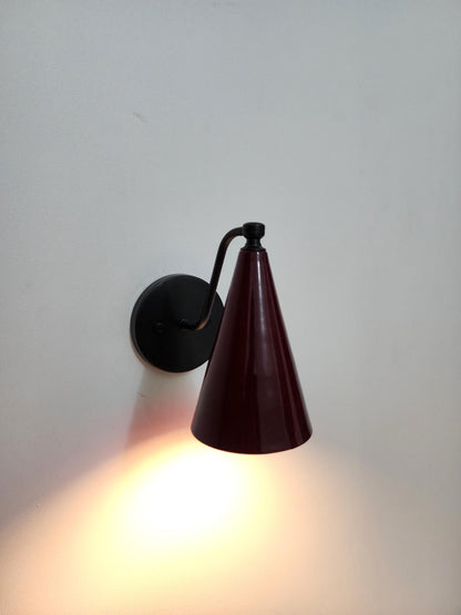 Handmade Brass Wall Sconce – Wine Cone Shade Minimalist Wall Light - optimized image