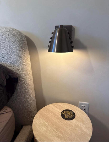 Brass Cone Wall Light Pair for Bedroom and Hallway | Frost Lights
