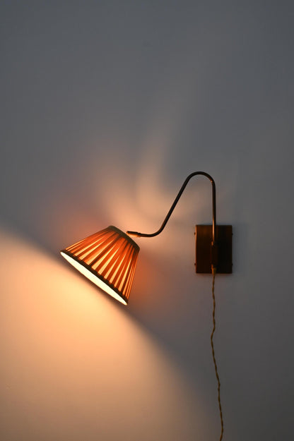 Designer Brass Wall Lamp For Reading Nook | Frost Lights