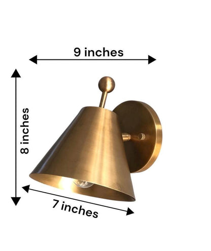 Artisan Brass Single Light Wall Lamp | Frost Lights