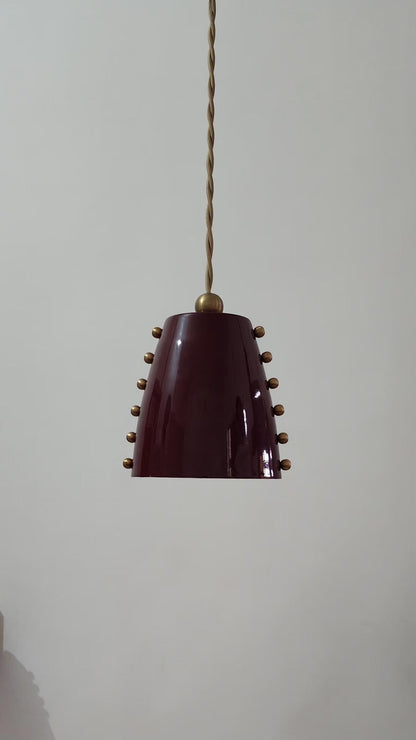 Contemporary Cone Ceiling Light With Brass Body | Frost Lights