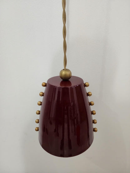 Handcrafted Brass Lamp With Rivet Shade Detail | Frost Lights