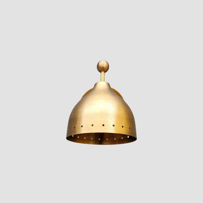 Rustic Industrial Wall Light with Pivot Brass - Vintage Single Shade Sconce - optimized image