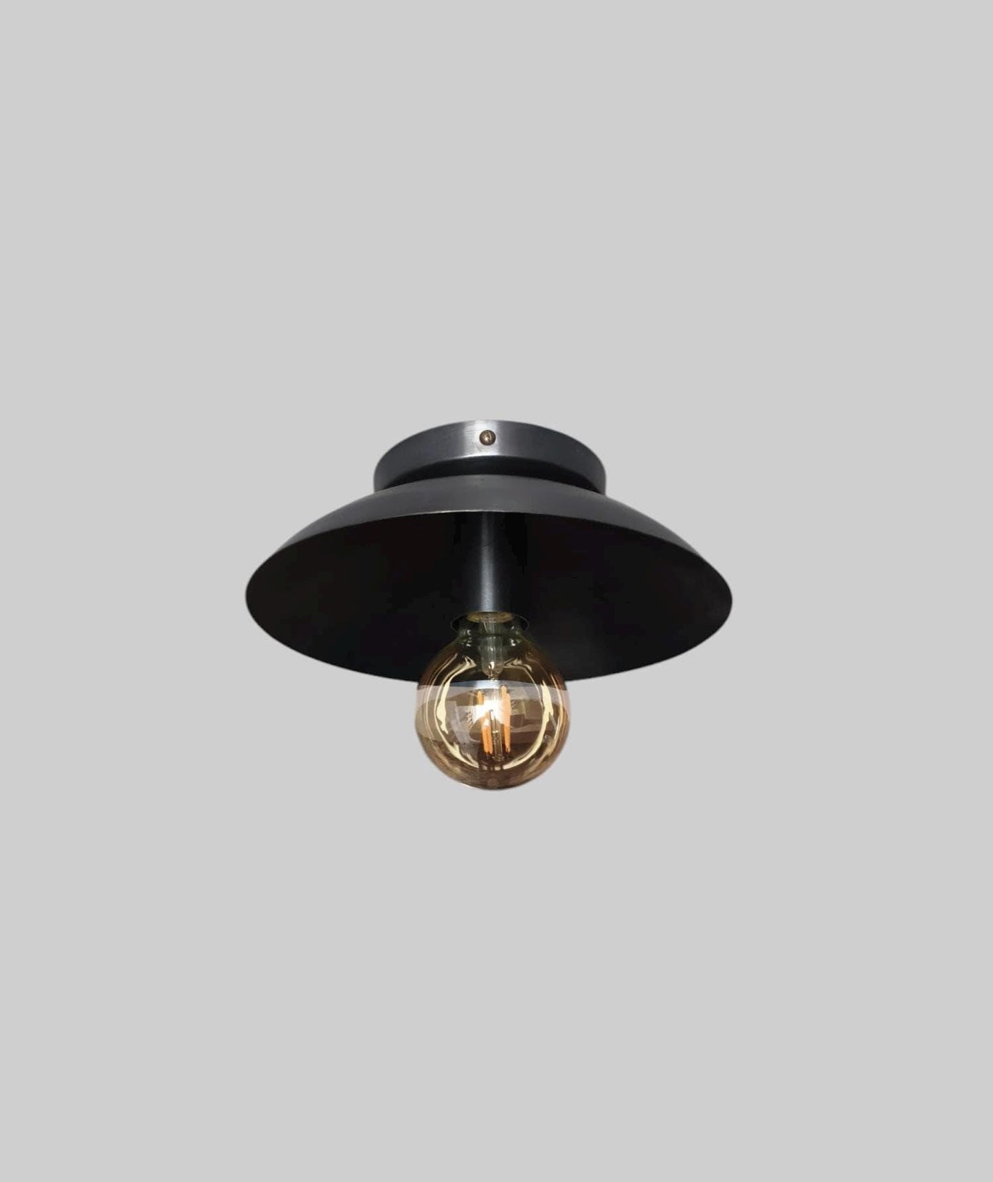 Elegant Brass Ceiling Light - Handcrafted Flush Mount Fixture