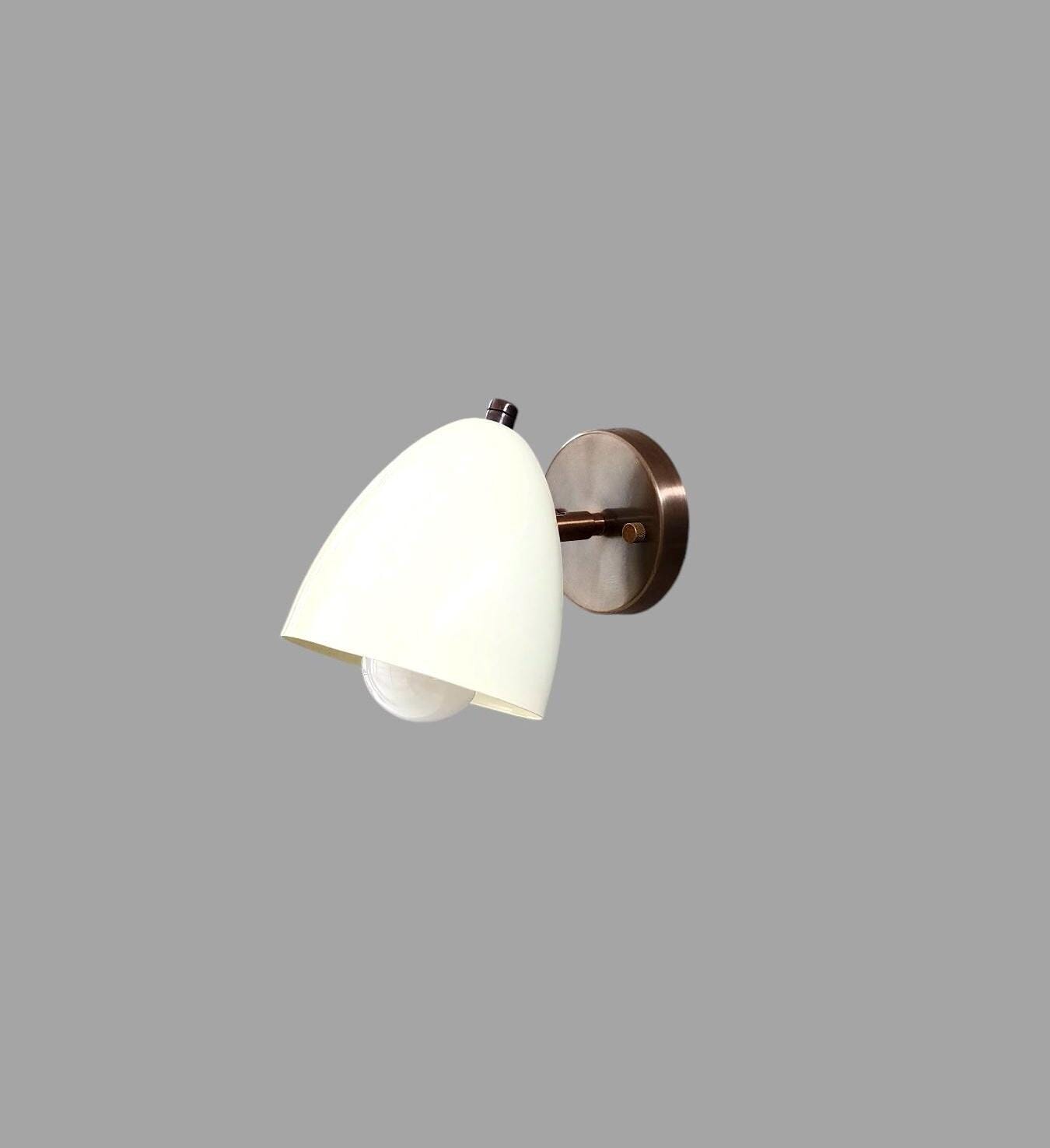 Handcrafted Brass Outdoor Sconce with Mid-Century Flair