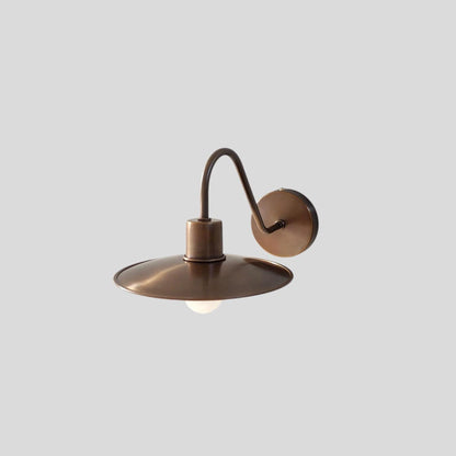 Vintage Brass Swan Neck Wall Sconce | Handmade Barn Light