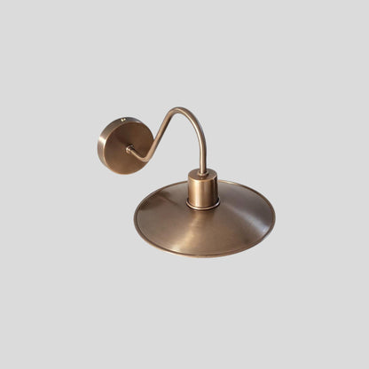 Vintage Brass Swan Neck Wall Sconce | Handmade Barn Light