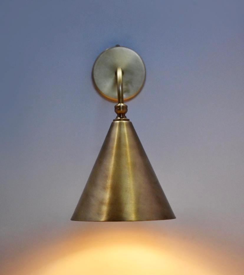Brass Wall Sconce – Vintage Modern Light for Bedroom or Hallway