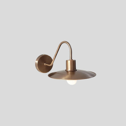 Vintage Brass Swan Neck Wall Sconce | Handmade Barn Light