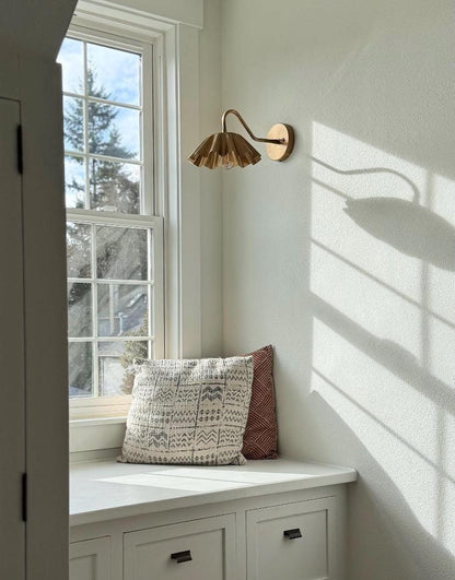 Modern Brass Fluted Wall Lighting Fixture | Frost Lights