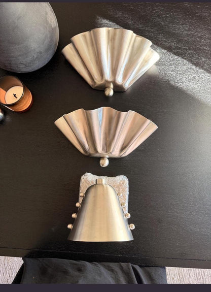 Brass Flower Wall Lamp With Handmade Finish | Frost Lights