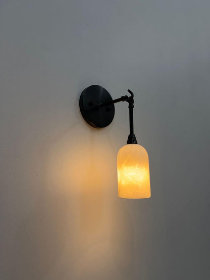 Modern Brass Alabaster Wall Light | Frost Lights
