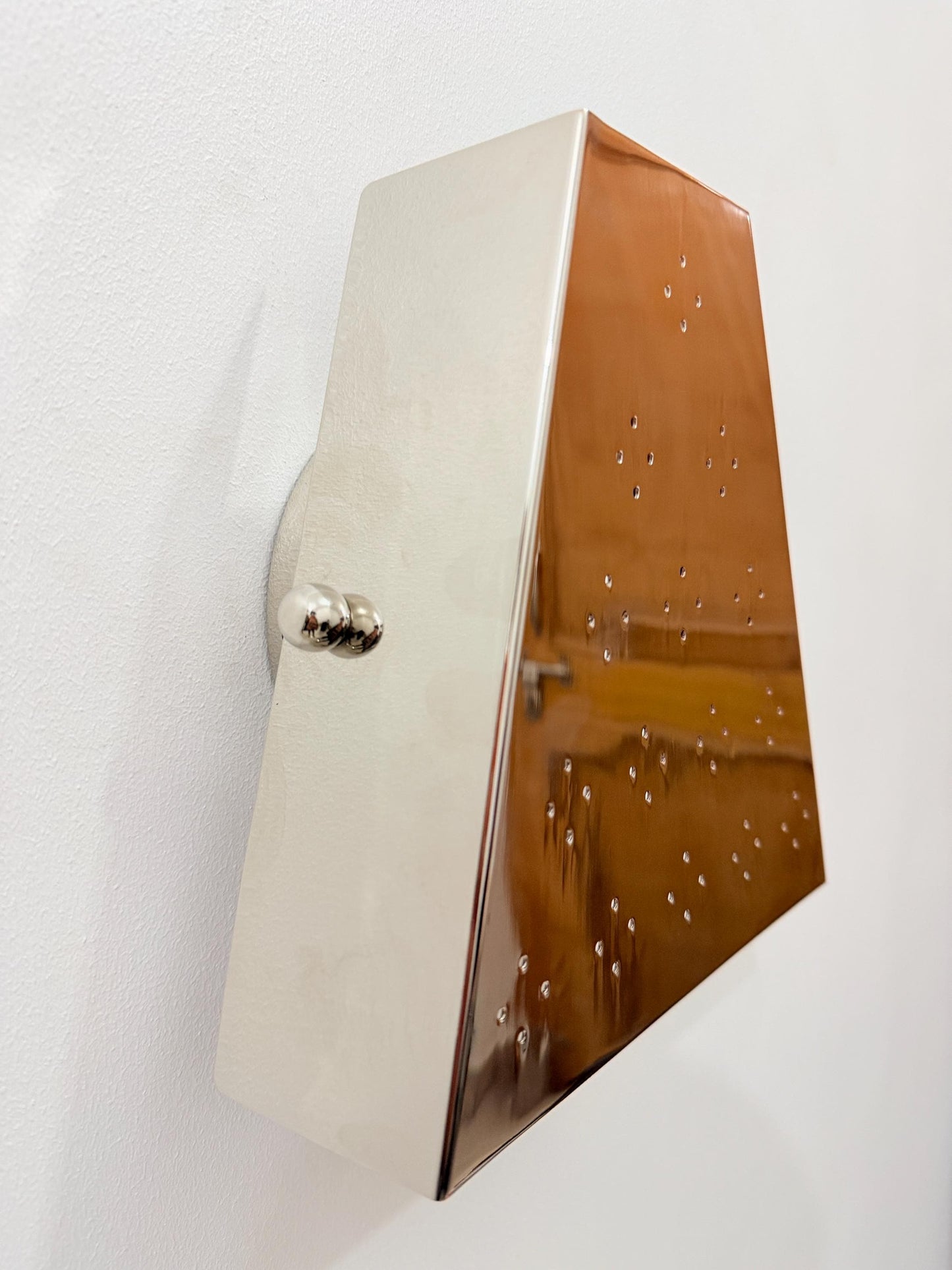 Triangular Metal Star Lantern - Handmade Brass Wall Lamp | Ambient Wall Lighting