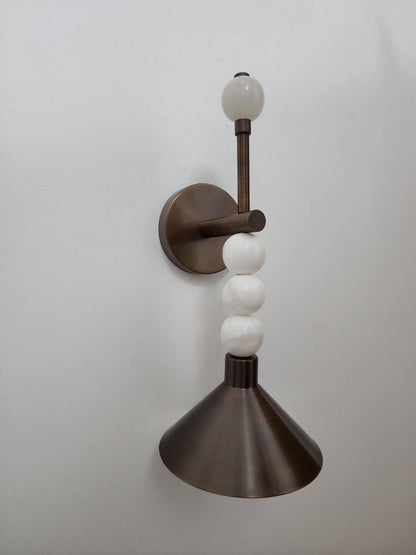 Elegant Alabaster Cone Wall Lamp For Modern Homes | Frost Lights