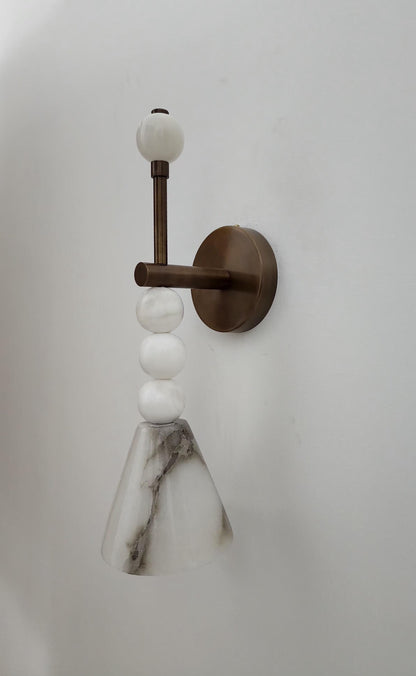 Handmade Stone Brass Wall Sconce Lighting | Frost Lights