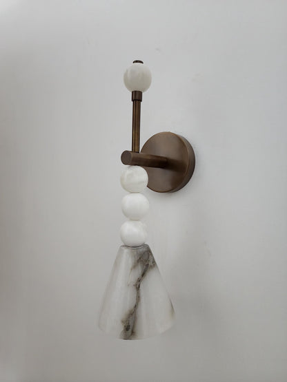 Handmade Stone Brass Wall Sconce Lighting | Frost Lights