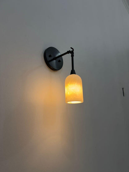 Elegant Brass Stone Wall Lamp | Frost Lights