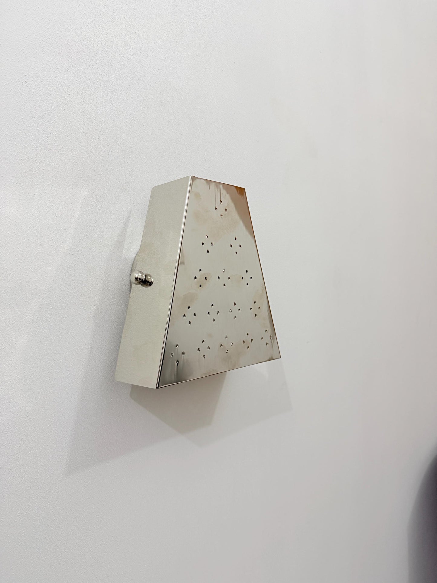 Triangular Metal Star Lantern - Handmade Brass Wall Lamp | Ambient Wall Lighting