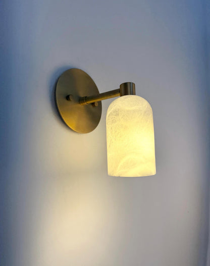 Handmade Alabaster Brass Wall Sconce Modern Wall Lamp | Frost Lights