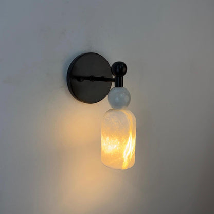 Luxury Solid Brass Alabaster Wall Lamp | Frost Lights