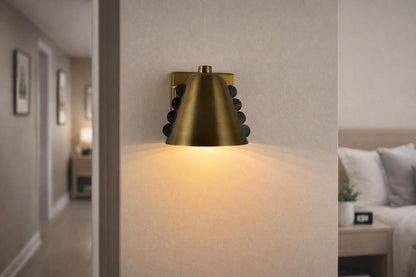 Designer Brass Cone Wall Light For Luxury Homes | Frost Lights