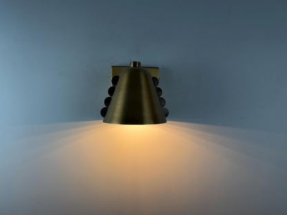 Handmade Brass Cone Wall Sconce With Rivet Detail | Frost Lights