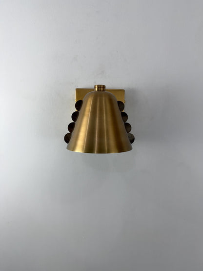 Premium Brass Wall Light With Tapered Shade | Frost Lights